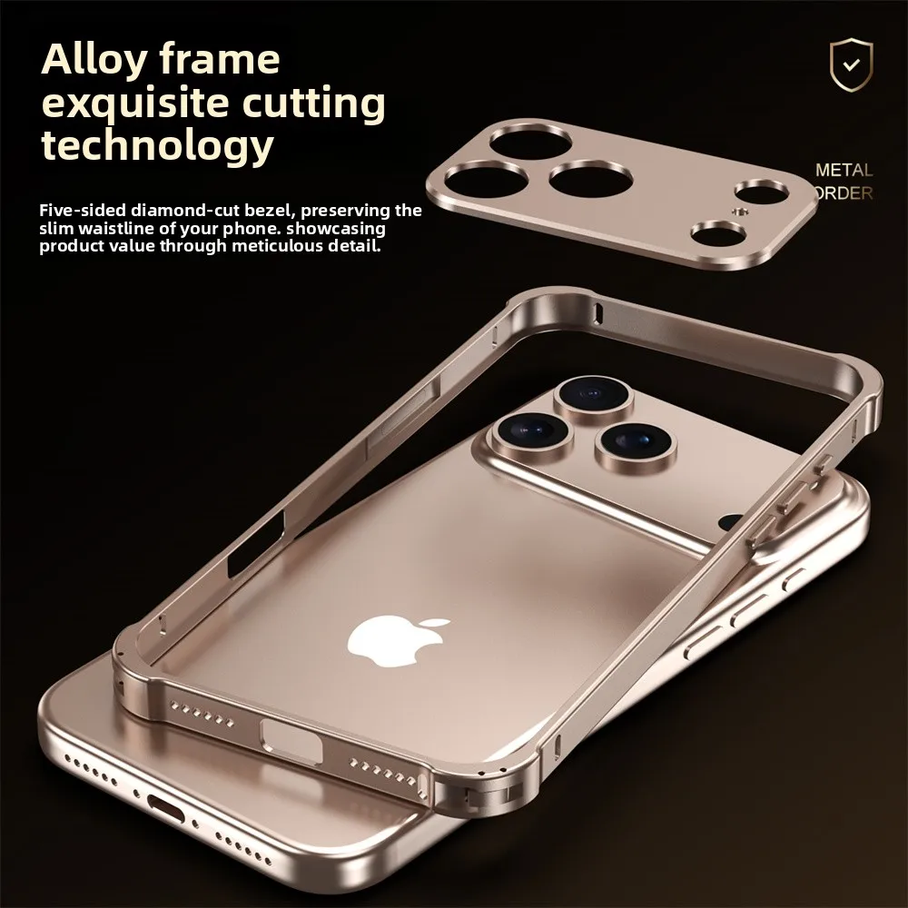 Funda de teléfono con marco de - Metal Bumper Aluminum Frame Case reseña y precio
